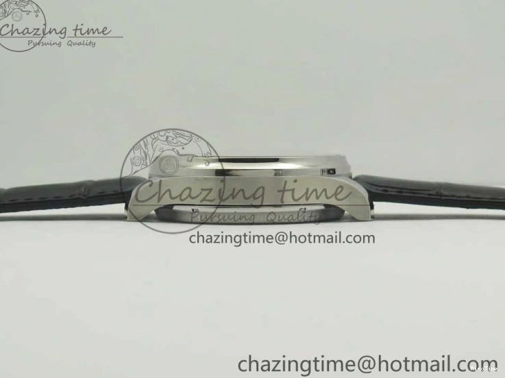 MIROTIME 0331 Upgraded Portuguese Flying Tourbillon SS White Dial 2 Sub Dials on Black Leather Strap 7161